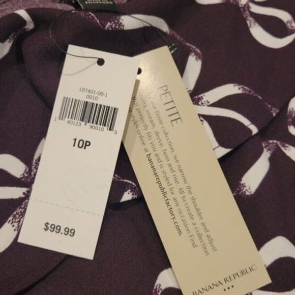 BANANA REPUBLIC FACTORY SZ 10P NWT Wine 1 Shoulder Fit and Flare Cocktail Dress - Picture 9 of 13